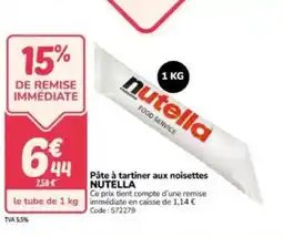 Promocash Pate a tartiner aux noisettes nutella offre