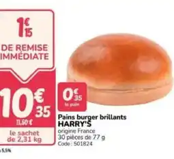 Promocash Pains burger brillants harry's offre