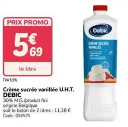 Promocash Crème sucrée vanillée u.h.t. debic offre