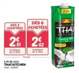 Promocash Lait de coco thai kitchen offre