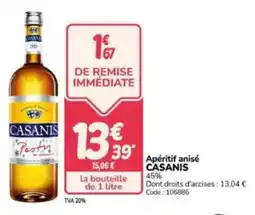 Promocash Apéritif anisé casanis offre