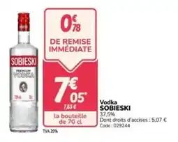 Promocash Vodka sobieski offre