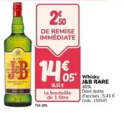 Promocash Whisky j&b rare offre