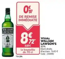 Promocash Whisky william lawsons offre