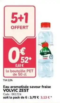 Promocash Eau aromatisée saveur fraise volvic zest offre