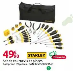 Mr Bricolage STANLEY Set de tournevis et pinces offre