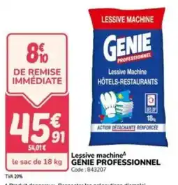 Promocash Lessive machine génie professionnel offre