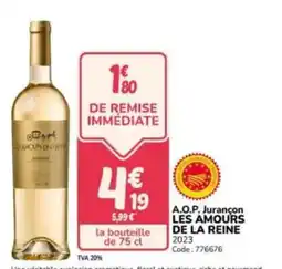 Promocash A.o.p. jurançon les amours de la reine offre