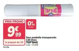 Promocash Sacs poubelle transparents topbag offre