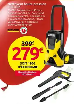 Mr Bricolage KARCHER Nettoyeur haute pression K5 Basic offre