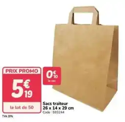 Promocash Sacs traiteur offre
