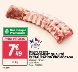 Promocash Travers de porc engagement qualité restauration promocash offre