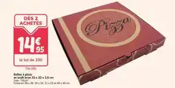 Promocash Boîtes à pizza en kraft brun offre