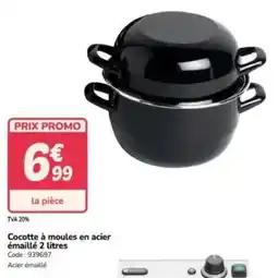 Promocash Cocotte à moules en acier émaillé offre