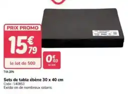 Promocash Sets de table ébène offre