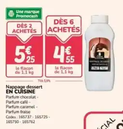 Promocash Nappage dessert en cuisine offre