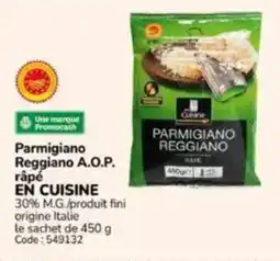 Promocash Parmigiano reggiano a.o.p. râpé en cuisine offre