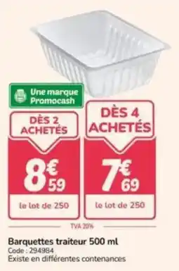 Promocash Barquettes traiteur offre