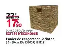 Mr Bricolage Panier de rangement jacinthe offre