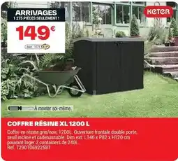 Brico Dépôt Seuil - coffre résine xl 1200 l offre