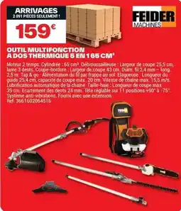 Brico Dépôt Feider - outil multifonction a dos thermique 5 en 1 65 cm offre