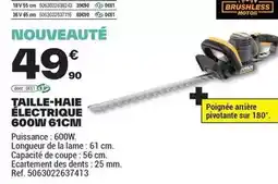 Brico Dépôt Taille-haie électrique 600w 61cm offre