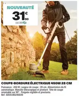 Brico Dépôt Coupe-bordure electrique 450w 28 cm offre