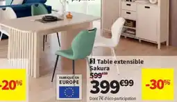 Conforama Table extensible Sakura offre