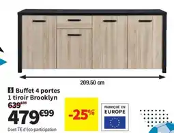 Conforama Buffet 4 portes 1 tiroir Brooklyn offre