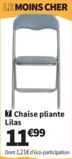 Conforama Chaise pliante Lilas offre