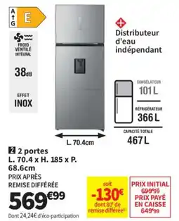 Conforama 2 portes offre