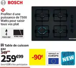 Conforama Table de cuisson gaz offre