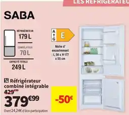 Conforama Réfrigérateur combiné intégrable offre