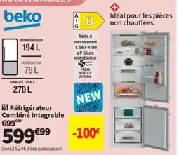 Conforama Réfrigérateur Combiné Integrable offre