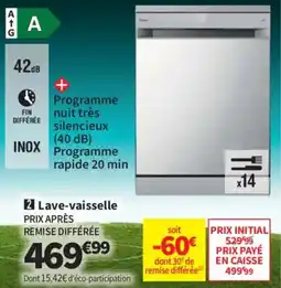 Conforama Lave-vaisselle offre