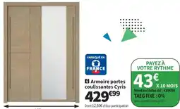 Conforama Armoire portes coulissantes cyris offre