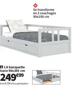 Conforama Lit banquette Isore 90x190 cm offre