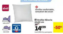 Conforama Oreiller rêverie offre