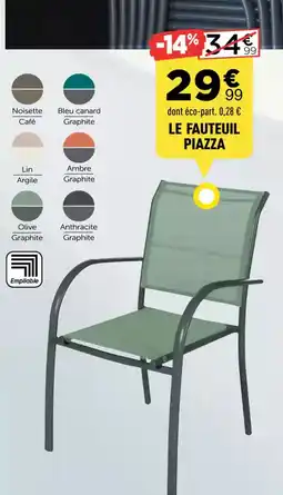 Centrakor LE FAUTEUIL PIAZZA offre