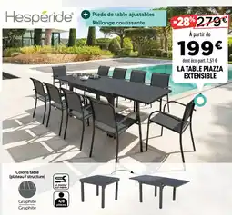 Centrakor LA TABLE PIAZZA EXTENSIBLE offre