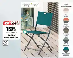 Centrakor LA CHAISE PLIABLE MODULA offre