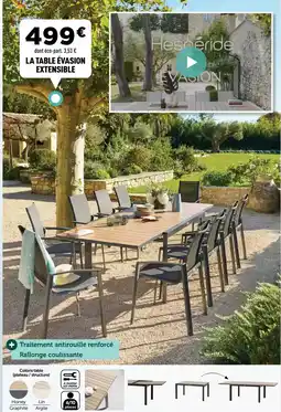 Centrakor LA TABLE ÉVASION EXTENSIBLE offre