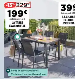 Centrakor LA TABLE ÉVASION FIXE offre
