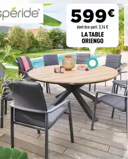 Centrakor LA TABLE ORIENGO offre