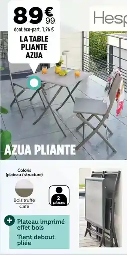 Centrakor LA TABLE PLIANTE AZUA offre
