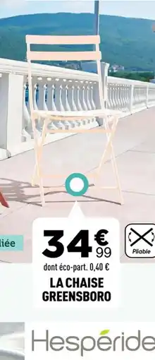 Centrakor LA CHAISE GREENSBORO offre