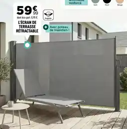 Centrakor L'ÉCRAN DE TERRASSE RÉTRACTABLE offre