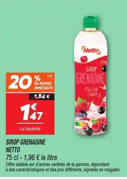 Netto NETTO Sirop grenadine offre
