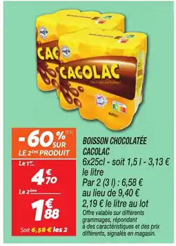 Netto CACOLAC Boisson chocolatée offre
