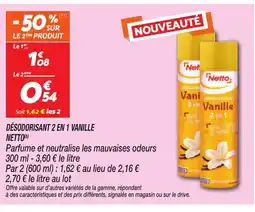 Netto NETTO Désodorisant 2 en 1 vanille offre
